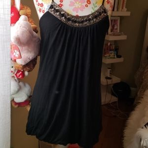 Front detail spaghetti strap shirt